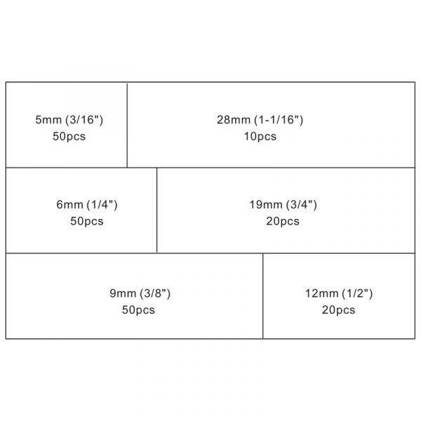 Topgear TOPGEAR Cable guides assorted 200 pieces
