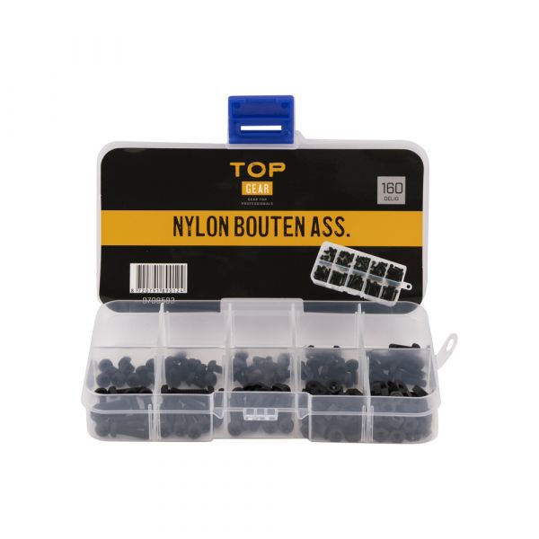 Topgear TOPGEAR Nylon bolts ass. 160 pieces