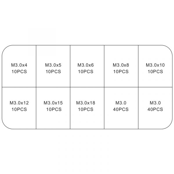 Topgear TOPGEAR Nylon bolts ass. 160 pieces