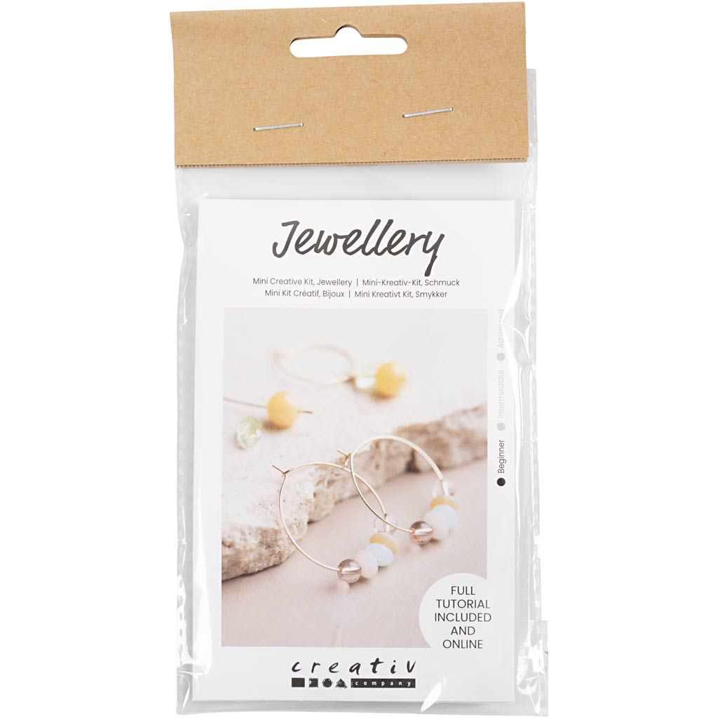 Creativ company mini hobby set jewelry, earrings with beads, 1 box