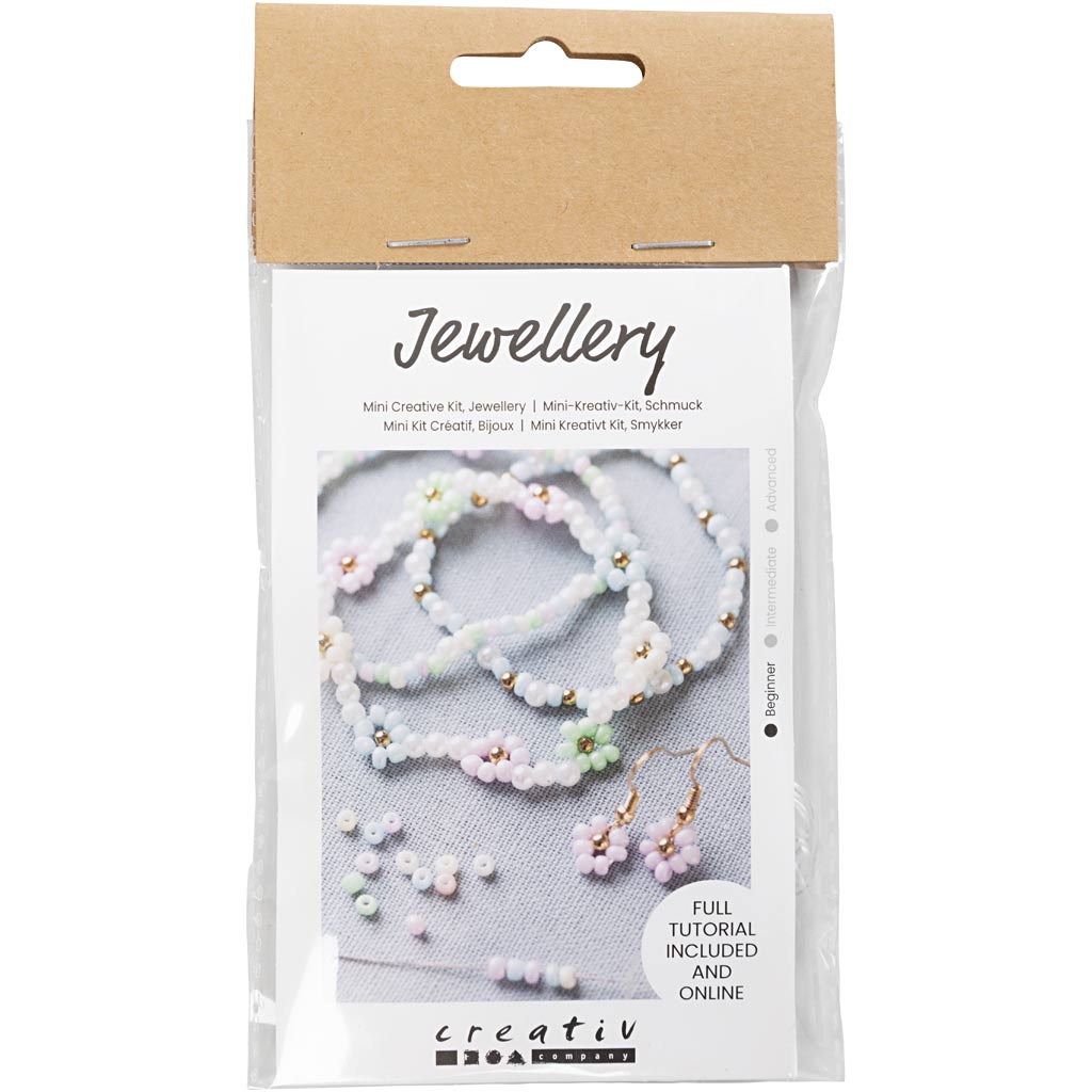 Creativ company mini hobbyset sieraden, elastische armband, oorbel, 1 doos