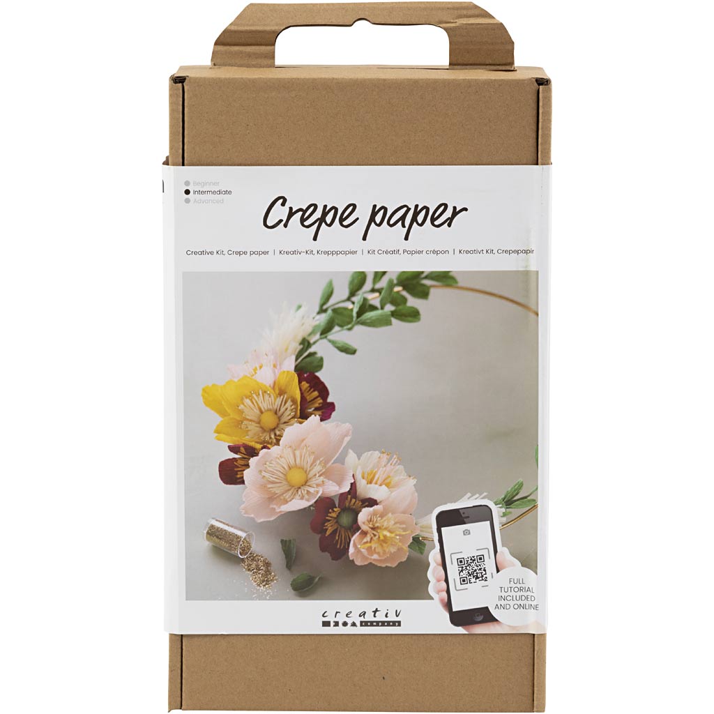Creativ company hobbyset crêpepapier, krans, crêpe-verhouding: 180%, 1 doos