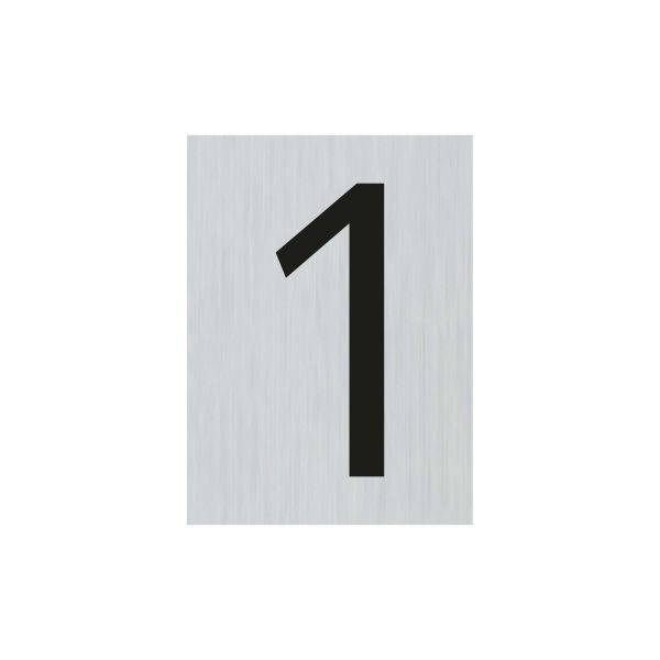 Plate Alulook Numero 1 - 44x60 mm autoadesivo.