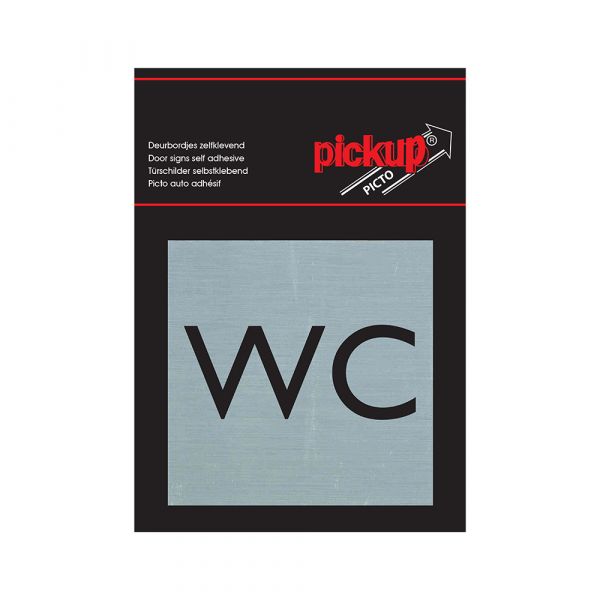 Placa WC de Alulook - Autoadhesivo de 80x80 mm.