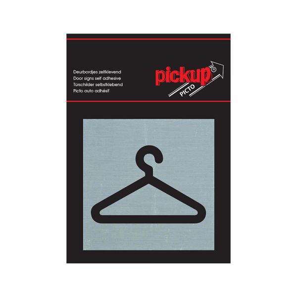 Aluminum wardrobe sign - 80x80 mm self-adhesive.