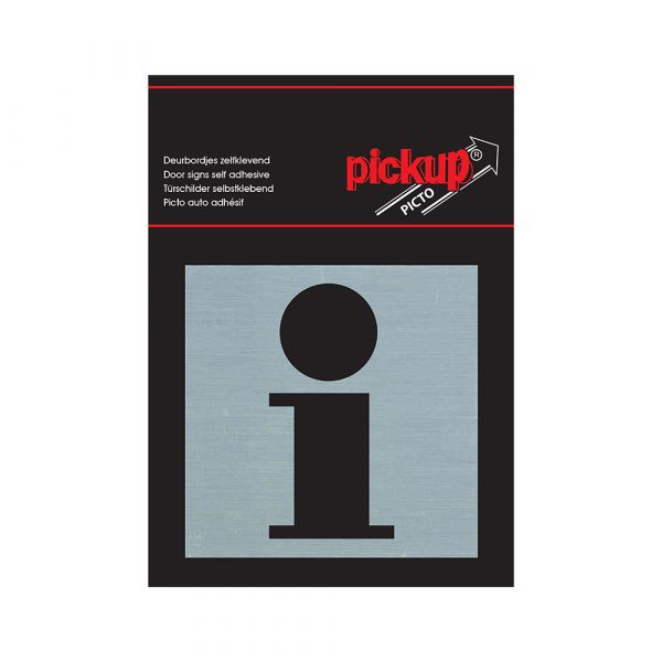 Aluminum information board - 80x80 mm self-adhesive.