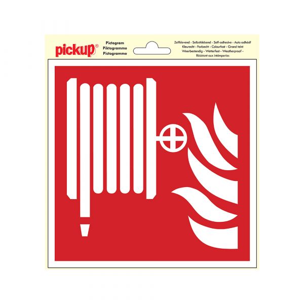 Tuyau de feu d'autocollant - 200x200 mm.