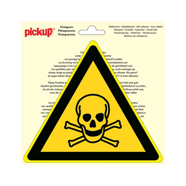 Sticker toxic substances - 200 mm triangle.