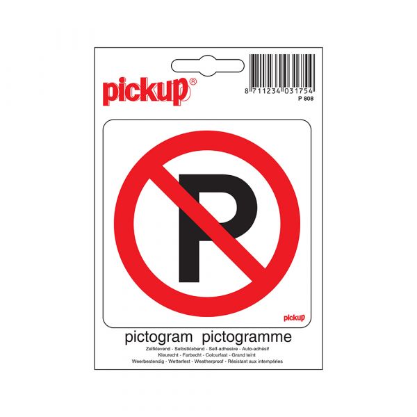No parking sticker - 100x100 mm.