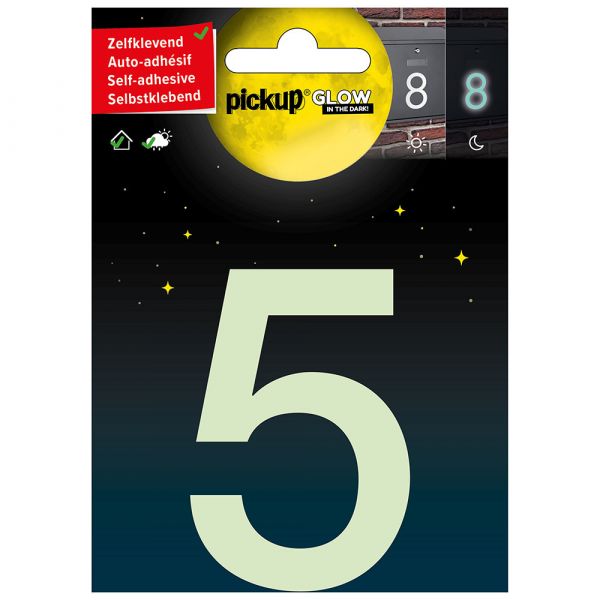 Svetilka številka 5 - 75 mm samolepilna.