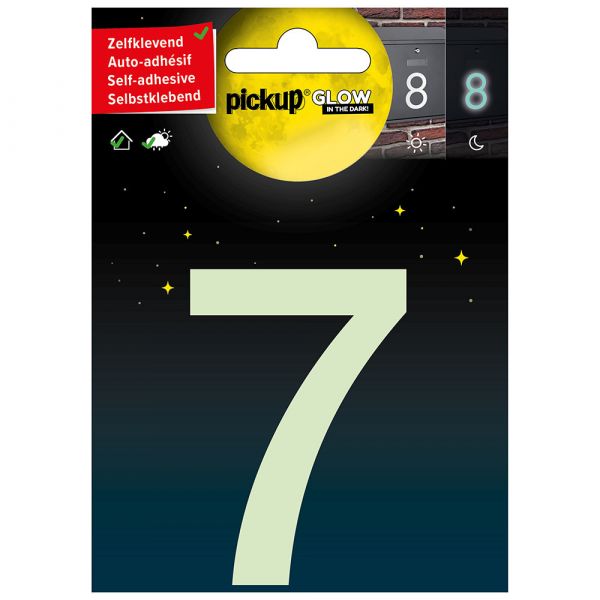 Svetilka v temi številka 7 - 75 mm samolepilna.