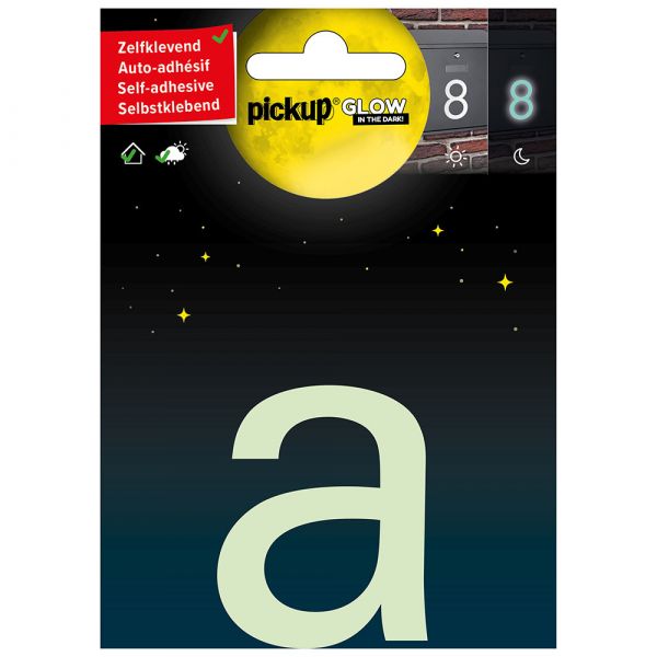 Glow in the Dark Letter A - 75 mm autoadesivo.