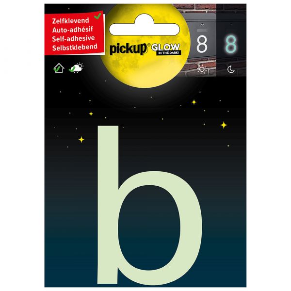 Glow in the Dark Letter B - 75 mm autoadesivo.