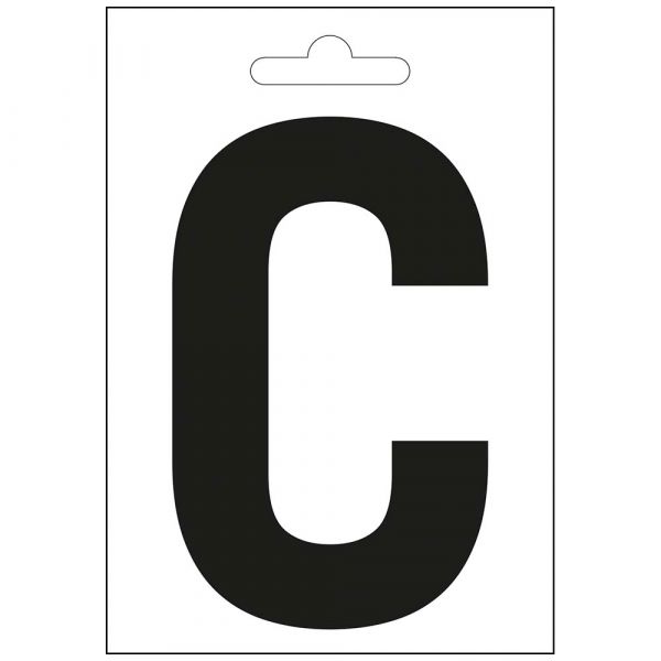 Nautic letter c black 100 mm.