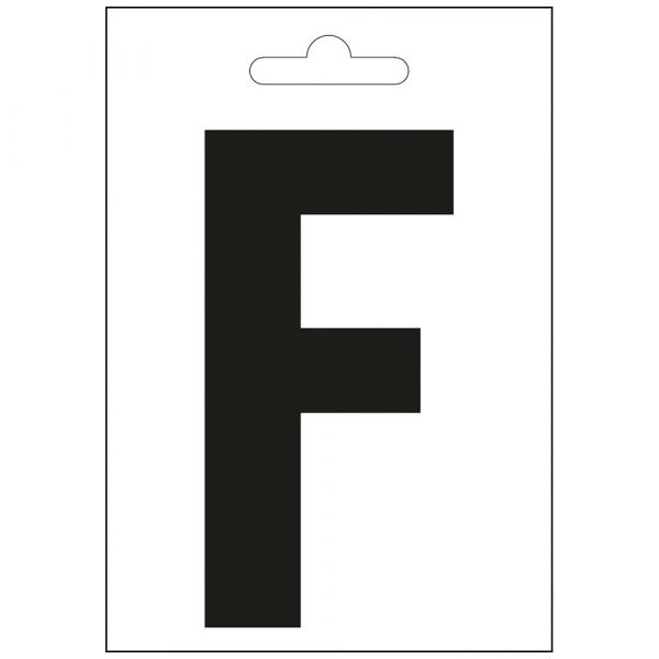 Nautic letter f zwart 100 mm.