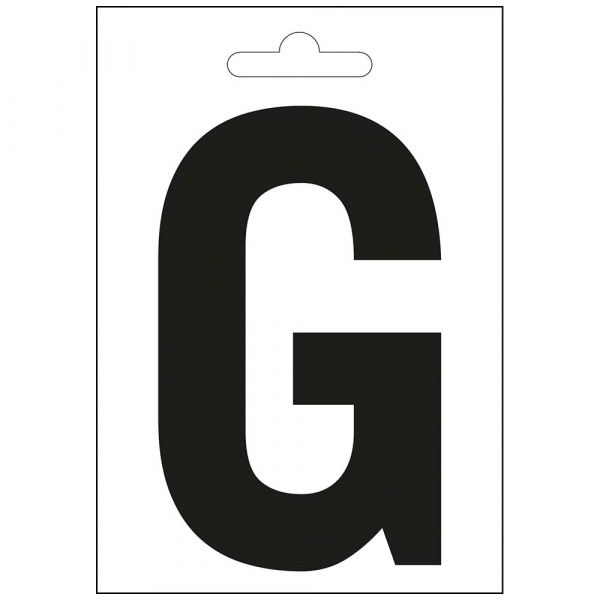 Nautic letter g zwart 100 mm.