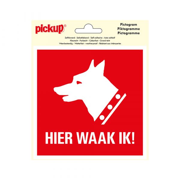 Sticker here I watch! - 150x150mm.