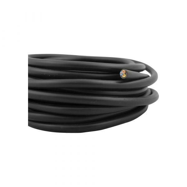 Huishoudkabel 3x1.0 zwart 5 meter