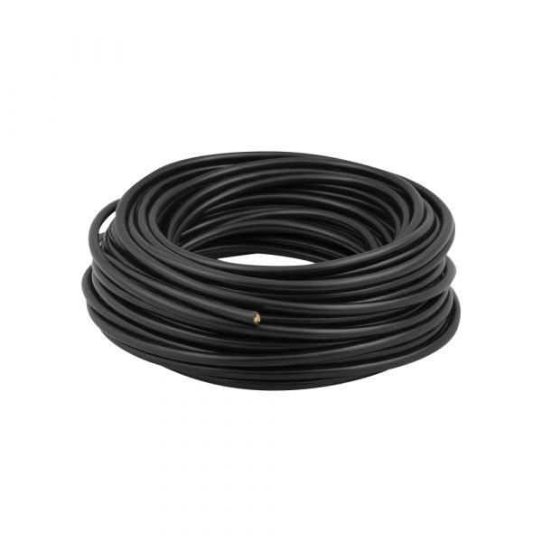 Household cable 3x1.0 black 25 meters.