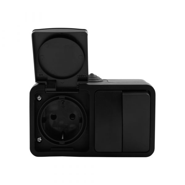 Combinatie opbouw - serie - zwart