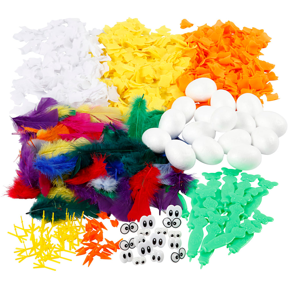 Creativ company set voor kuikens, h: 6 cm, 16 stuk, 1 set