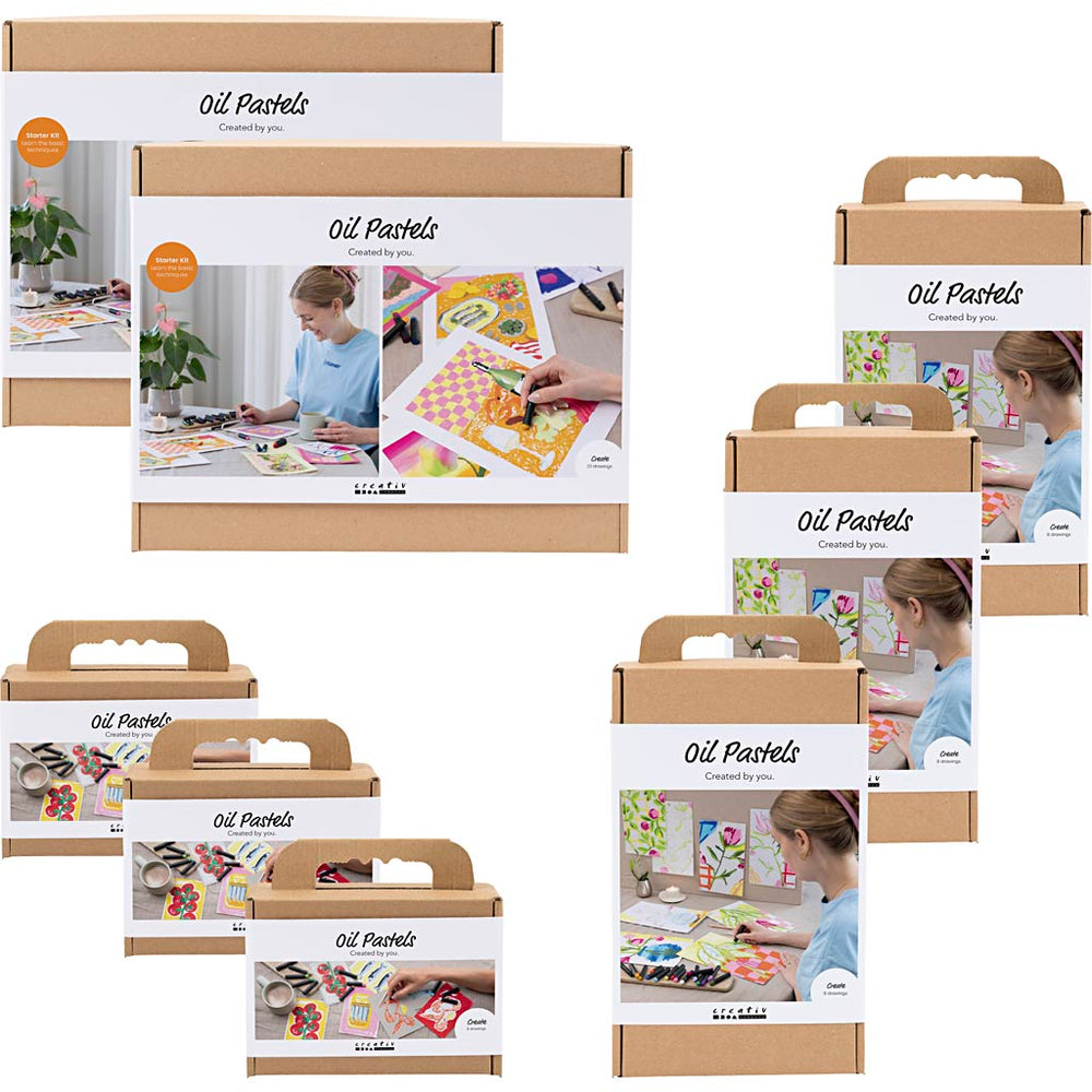 Creativ company introductiepakket, oliepastels, 8 doos 1 doos