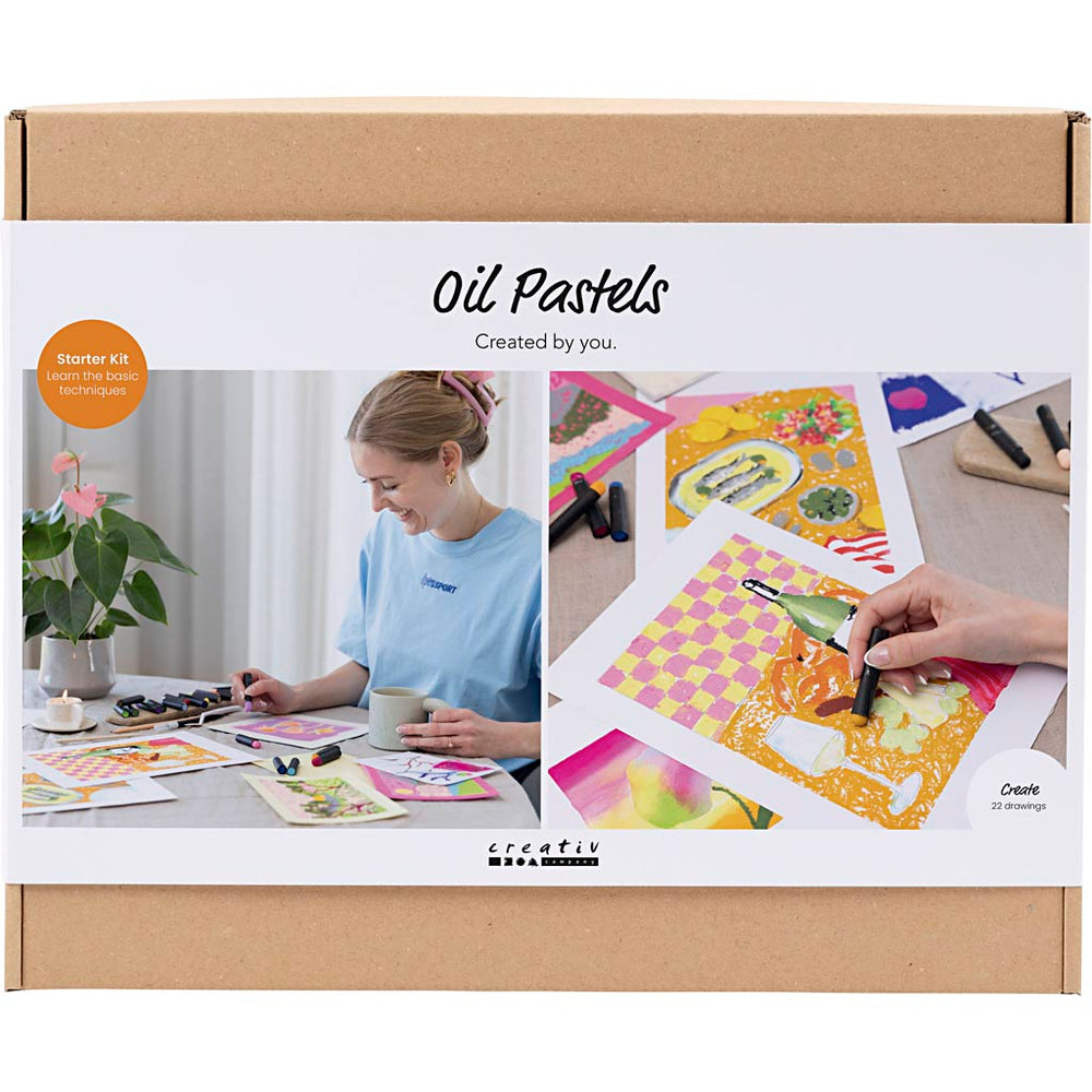 Creativ company starter hobbyset oliepastel, diverse kleuren, 1 doos