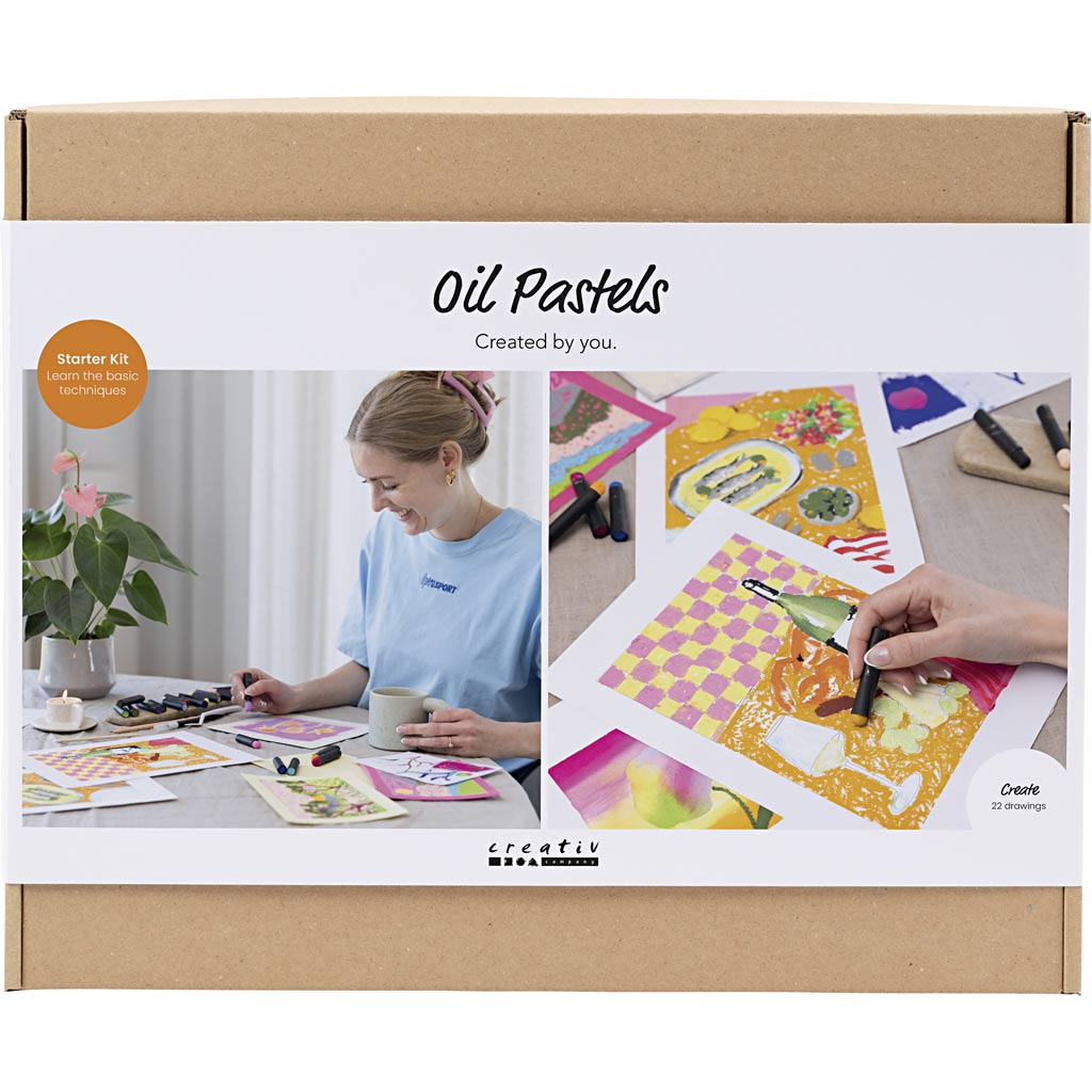 Creativ company starter hobbyset oliepastel, diverse kleuren, 1 doos