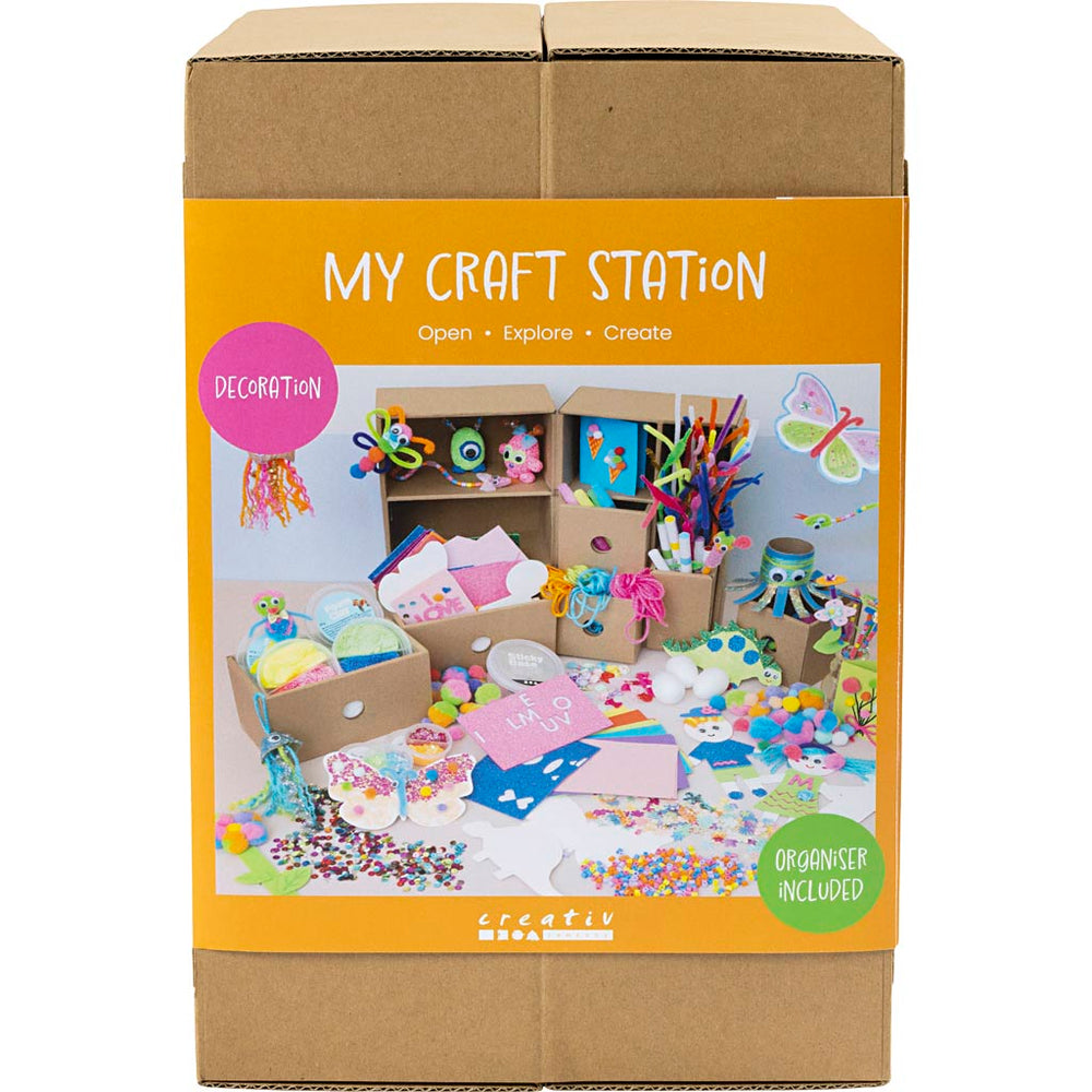Creativ company mijn knutselstation decoratie, diverse kleuren, 1 doos