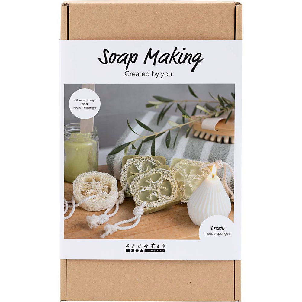Creativ company hobbyset zeep maken, loofah, olijfgroen, 1 doos