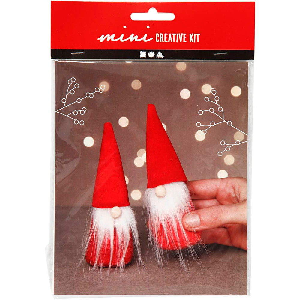Creativ company creative mini kit, kerstkabouter, h: 12 cm, rood, 1 doos