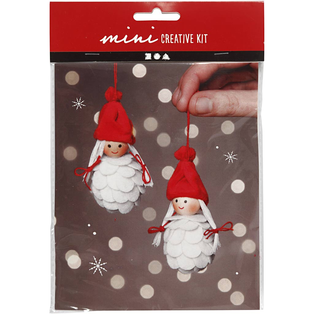 Creativ company creative mini kit, Christmas elves, h: 8 cm, 1 box