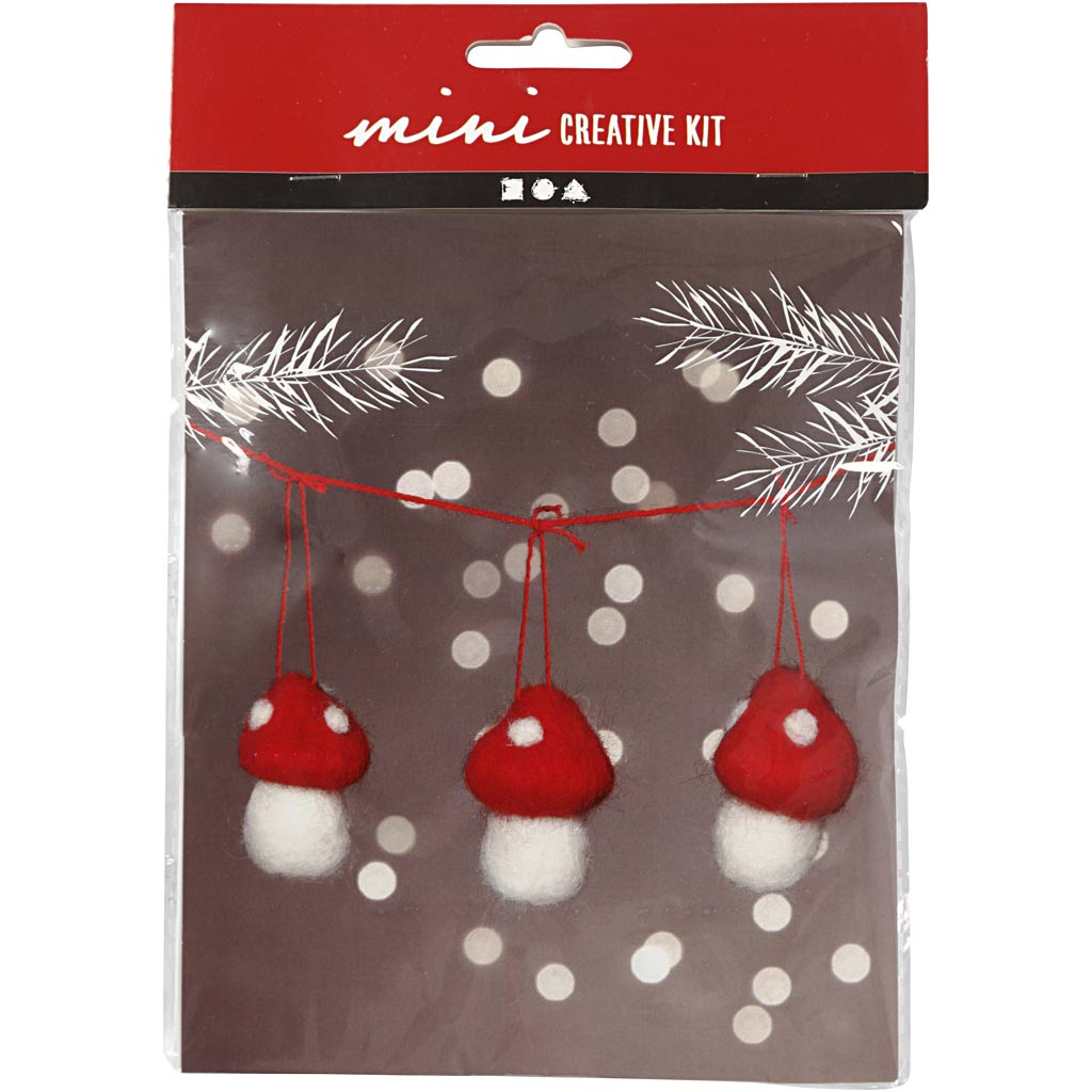 Creativ company creative mini kit, hanging mushrooms, h: 5.5 cm, 1 set