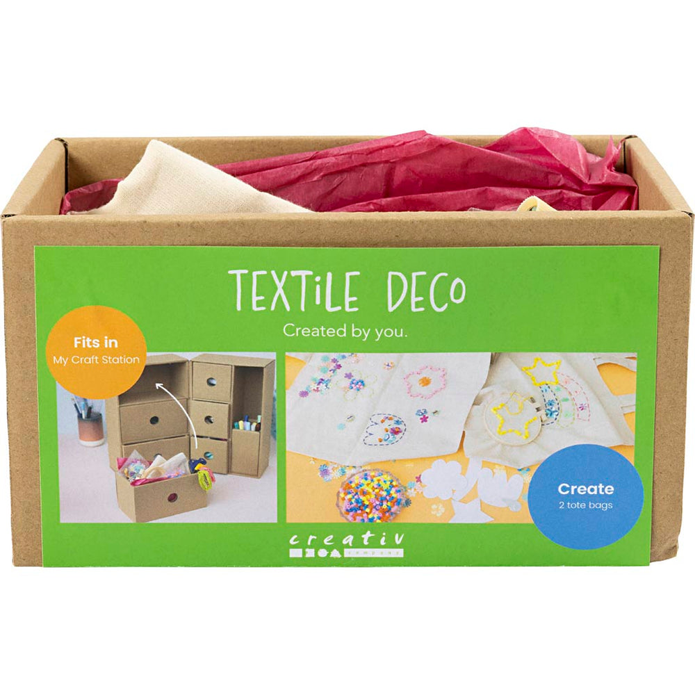 Creativ company mijn knutselstation textieldecoratie, diverse kleuren, 1 doos