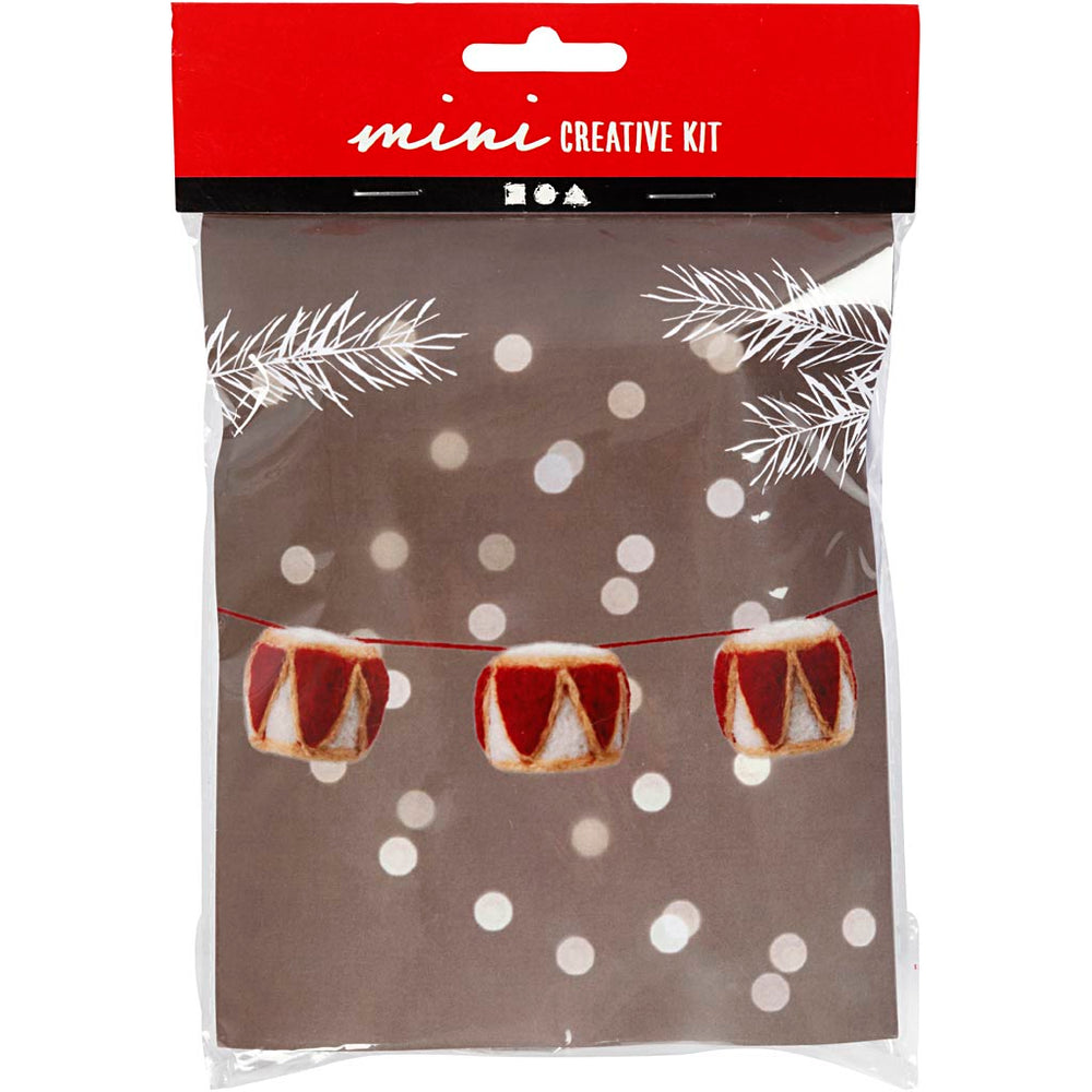 Creativ company mini hobby set, drum, d 33 mm, beige, antique red, 1 set