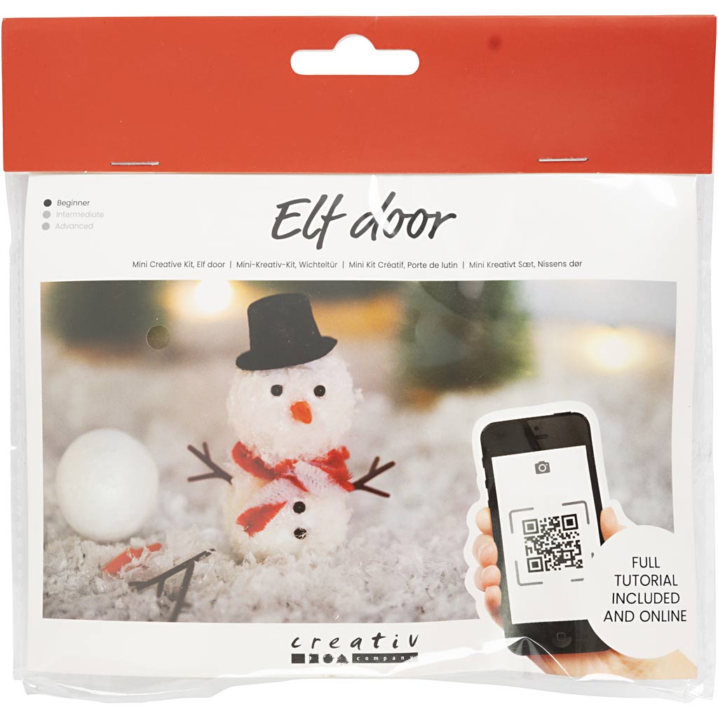 Creativ company mini hobbyset kabouterdeur, sneeuwpop, 1 doos
