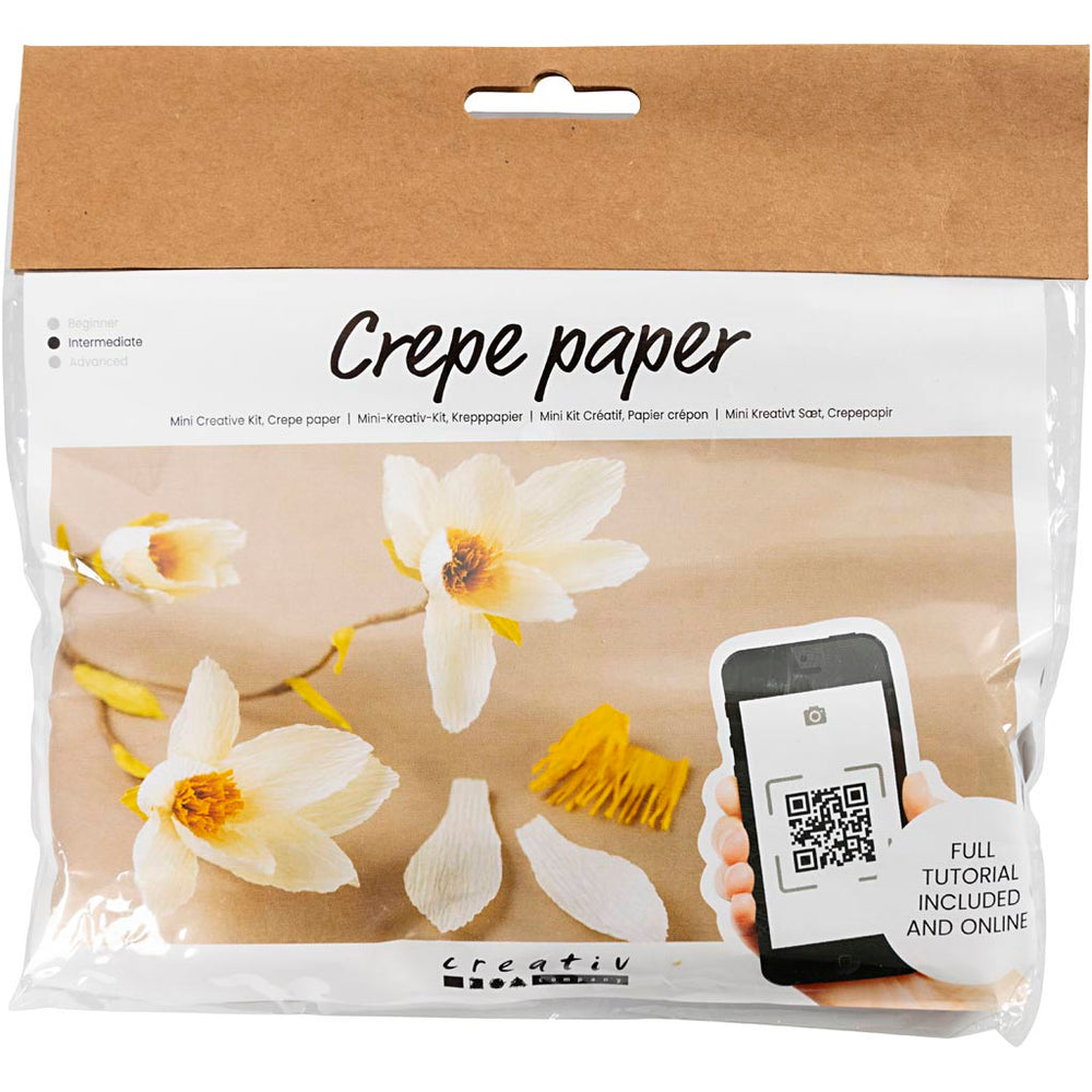 Creativ company mini hobbyset crêpepapier, magnoliatak, crêpe-verhouding: 180%, 1 doos