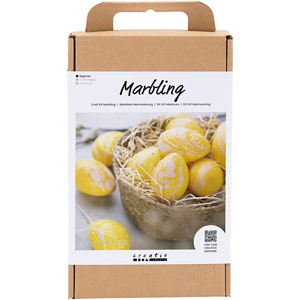 Creativ company hobbyset marmer, roze, geel, 1 doos