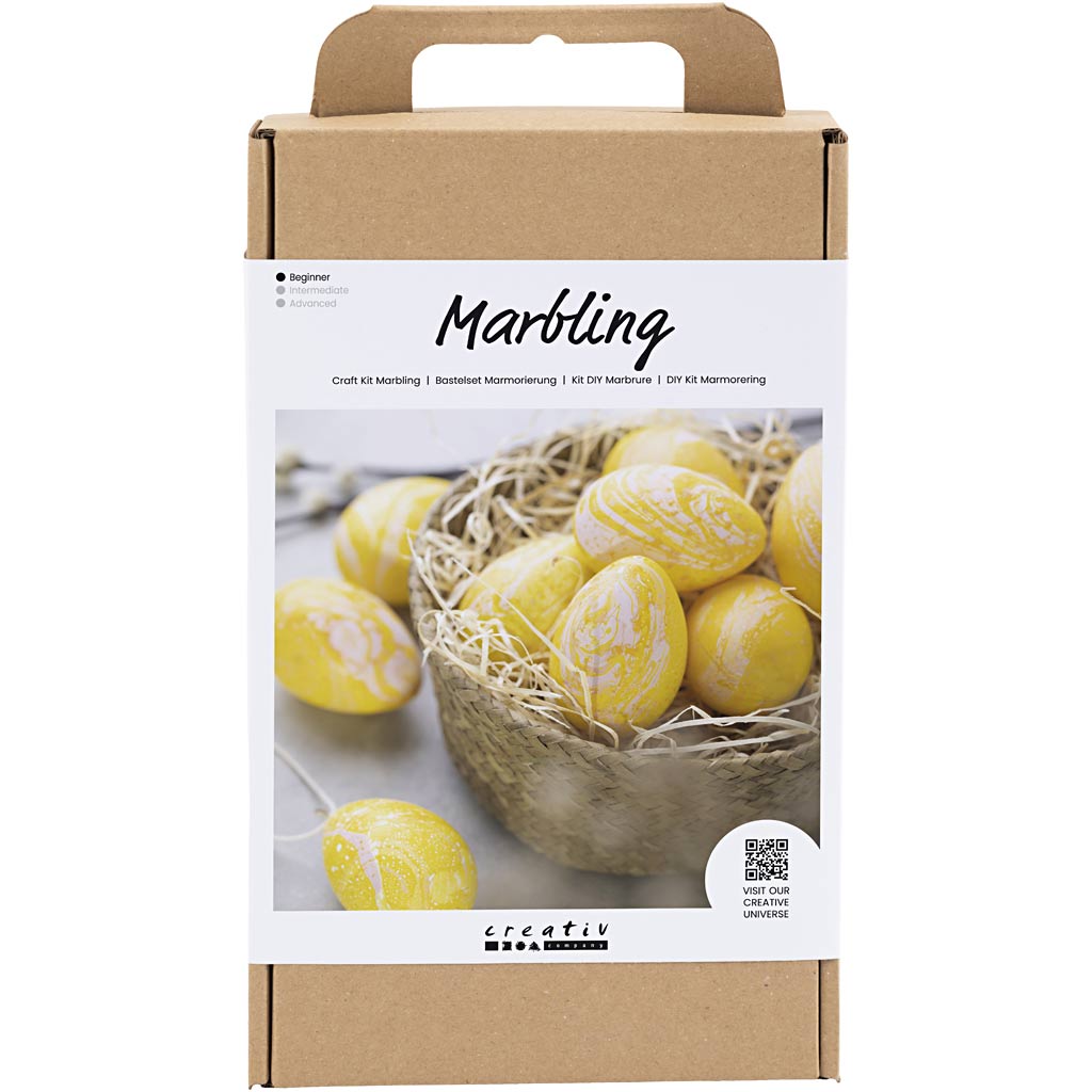 Creativ company hobbyset marmer, roze, geel, 1 doos