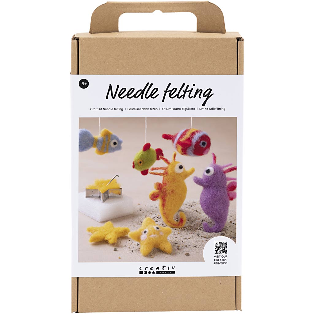 Creativ company hobby set needle felting, animals in water, 1 box