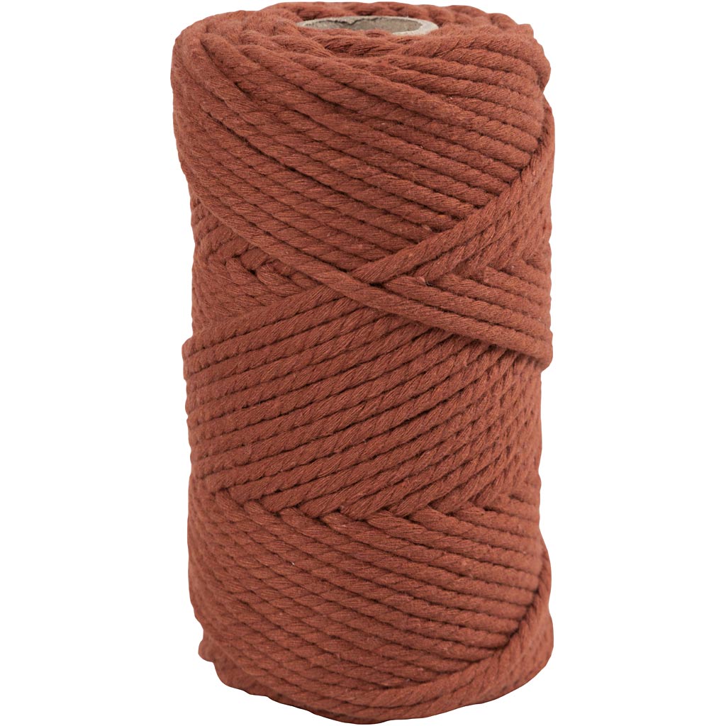 Creativ company macramé cord, l: 55 m, d 4 mm, burnt orange, 330 gr 1 roll
