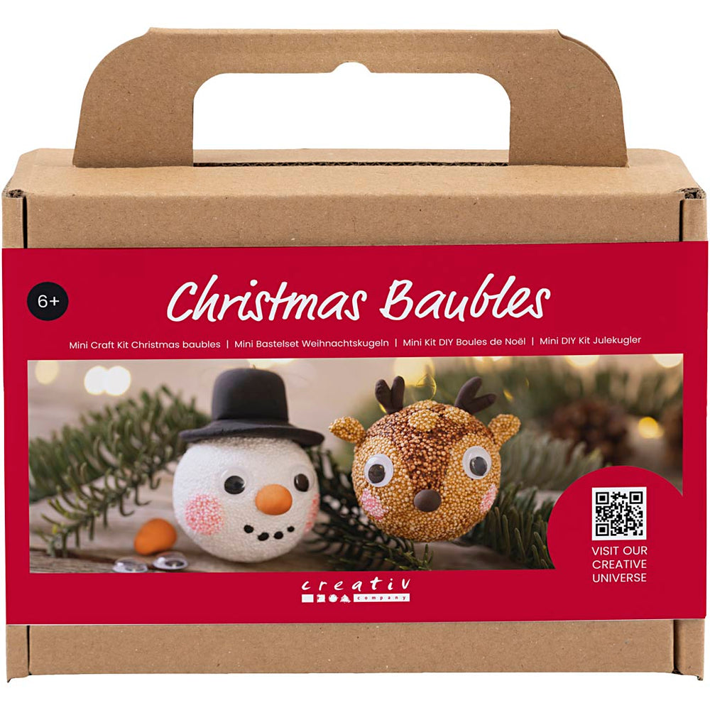 Creativ company mini hobby set Christmas balls, reindeer and snowman, 1 box