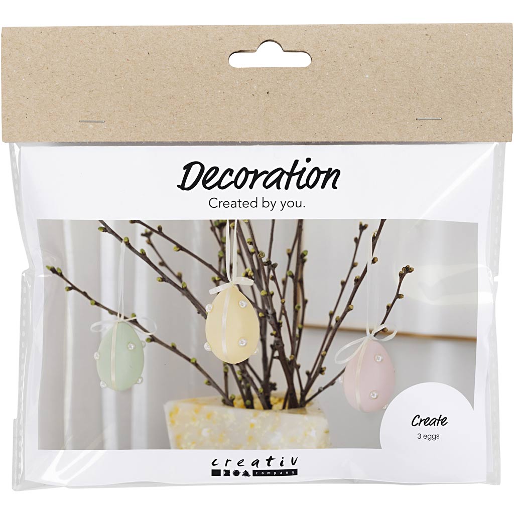 Creativ company mini hobbyset decoratie, eieren, pastelkleuren, 1 doos