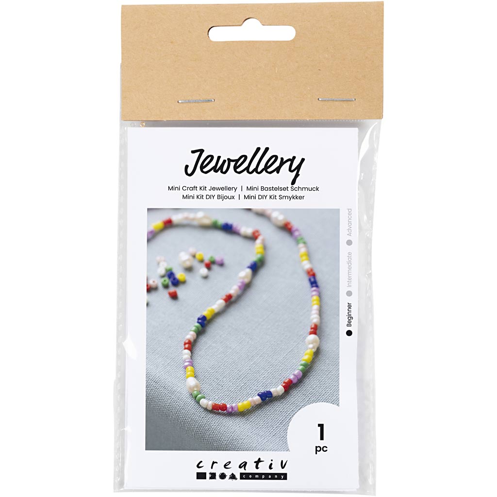 Creativ company mini hobby set jewelry, freshwater pearl necklaces, 1 box