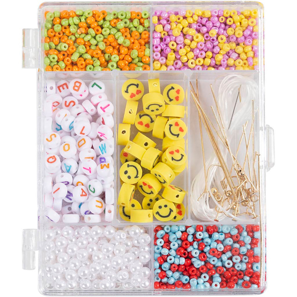 Creativ company creatieve box sieraden, regenboogmix, ca. 1800+ stuk, regenboogkleuren, 1 doos