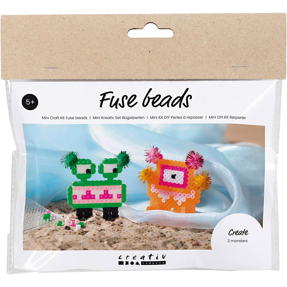 Creativ company mini hobbyset strijkkralen, monster, diverse kleuren, 1 doos