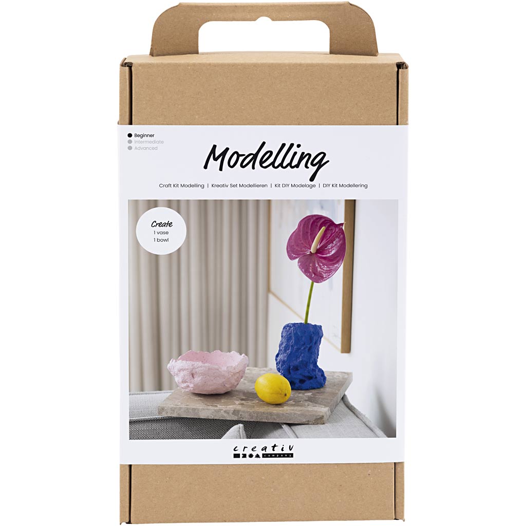 Creativ company hobbyset boetseren, vaas en schaal, 1 doos