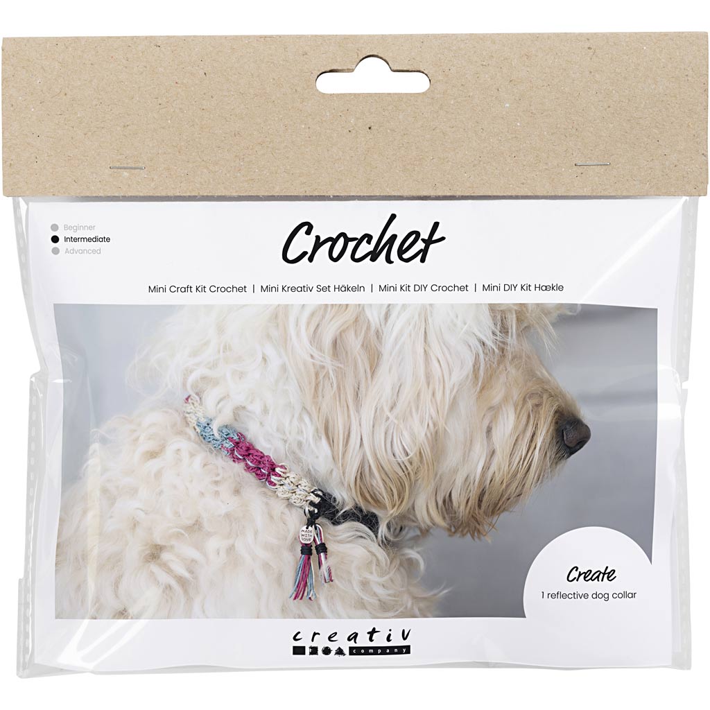 Creativ company mini hobby set crochet, dog collar, 1 box