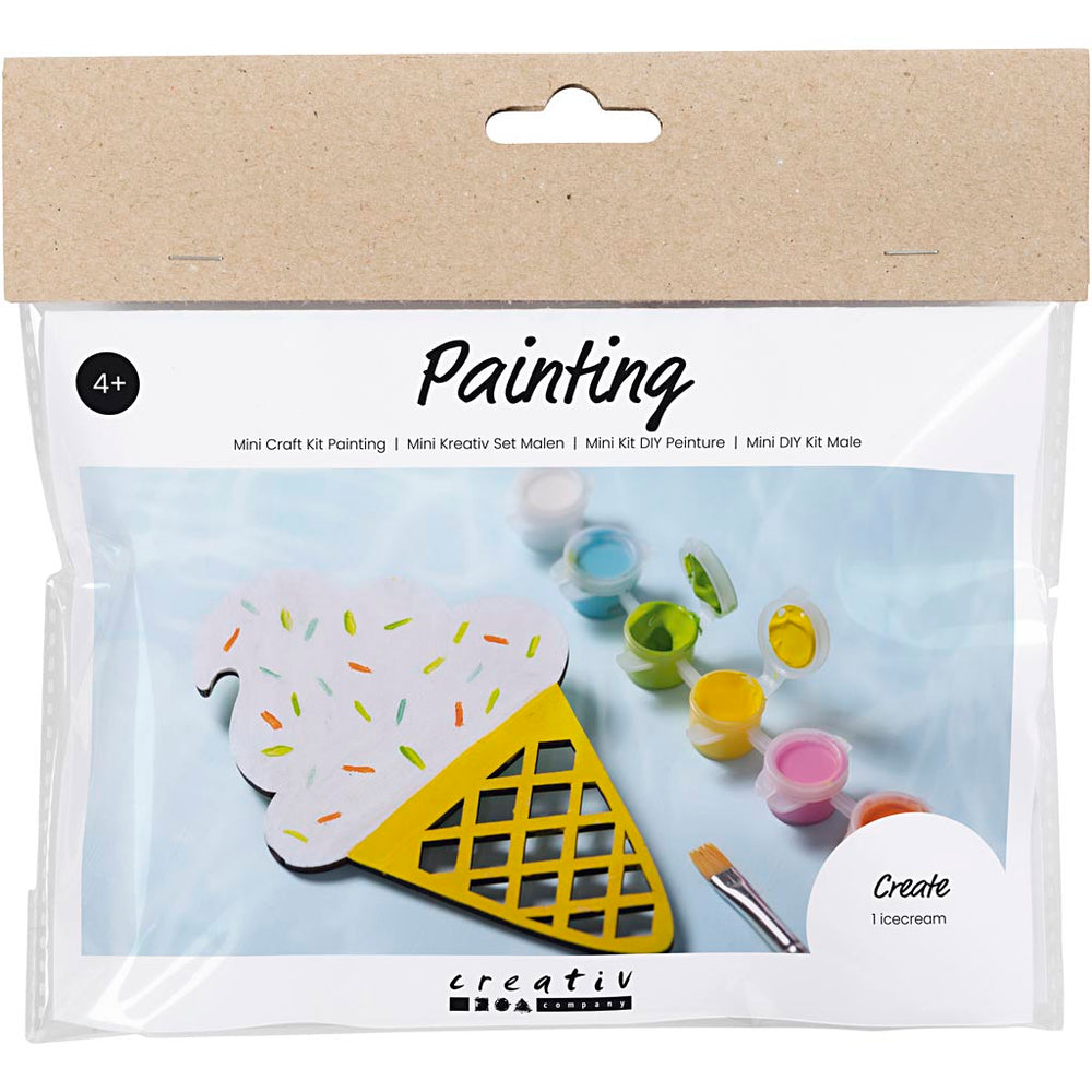 Creativ company mini hobby set painting, ice cream cone, various colors, 1 box