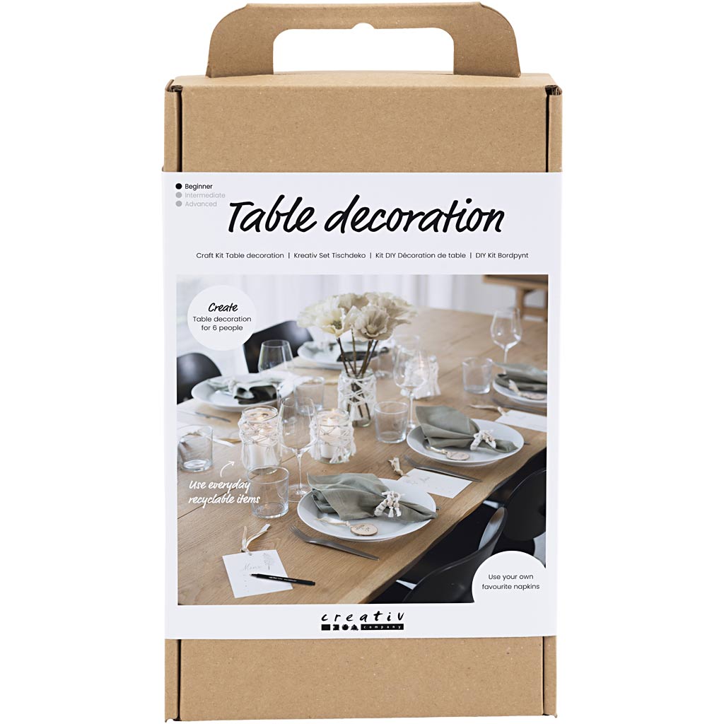 Creativ company hobby set table decoration, natural, 1 box